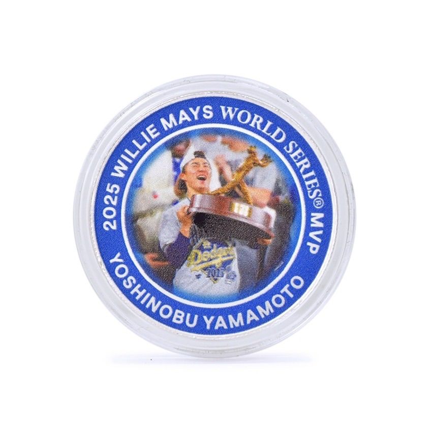  山本由伸 ドジャース 2025 ワールドシリーズ MVP 記念コイン 39 mm シルバープレート Los Angeles Dodgers MLB Highland Mint 記念グッズ 野球