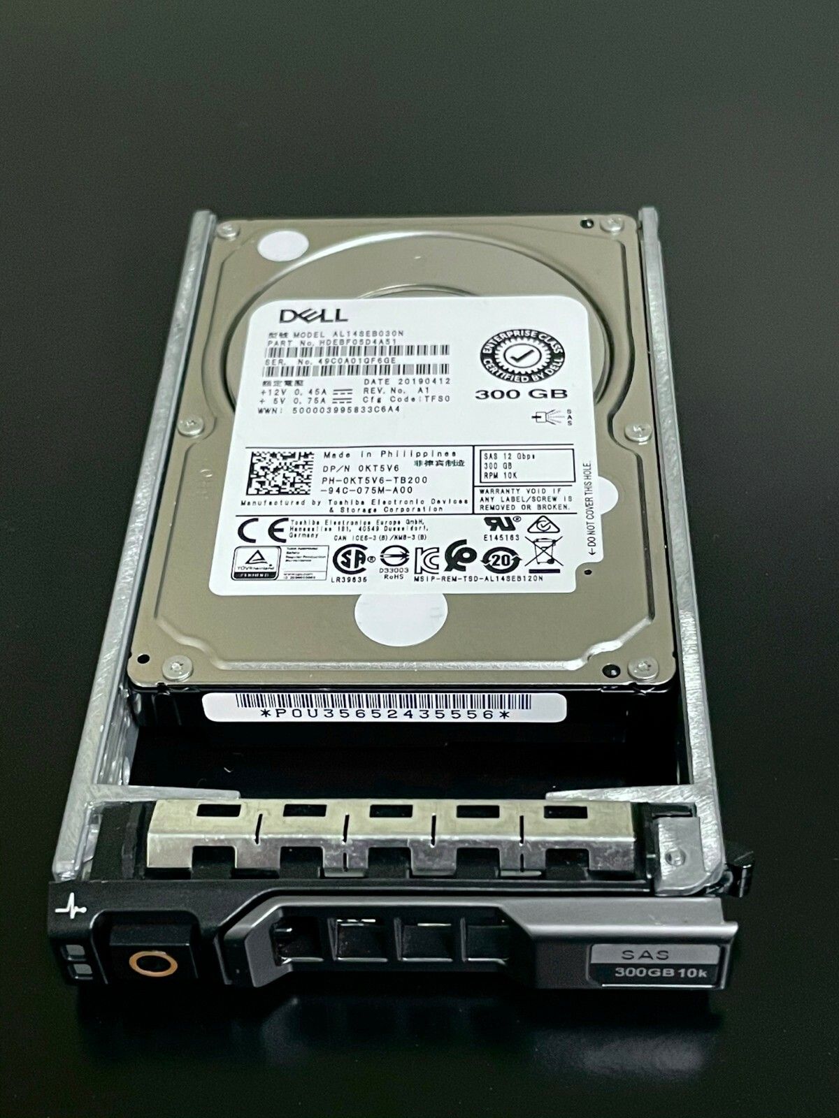 1年保証 再生品 KT 5 V 6 DELL 300 GB 10 K 12 Gbps SFF SAS HDD 0