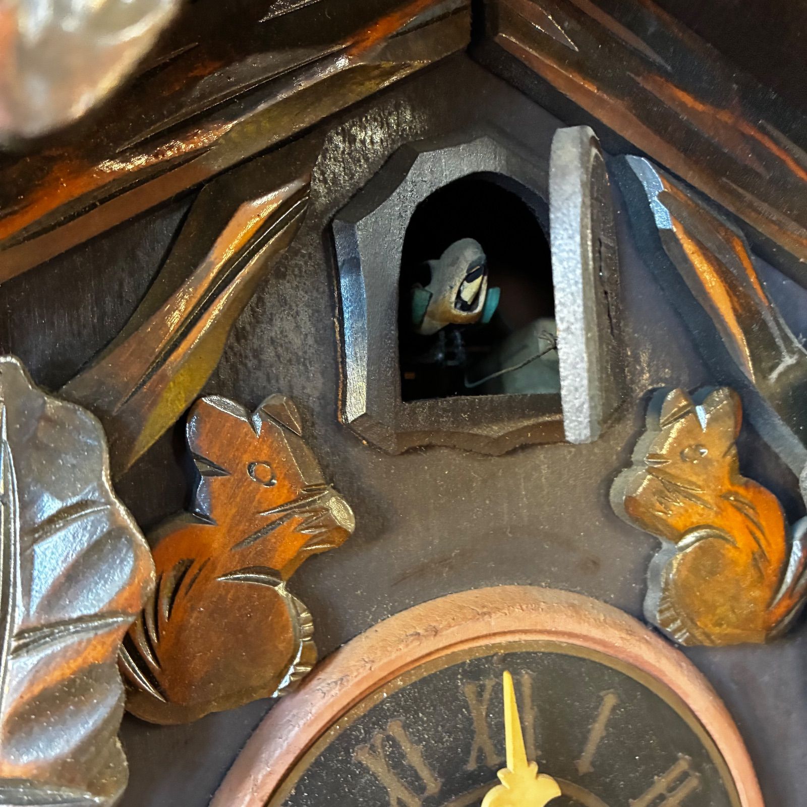 ジャンク品】ミケン 木製 振り子時計 鳩時計 レトロ - メルカリ