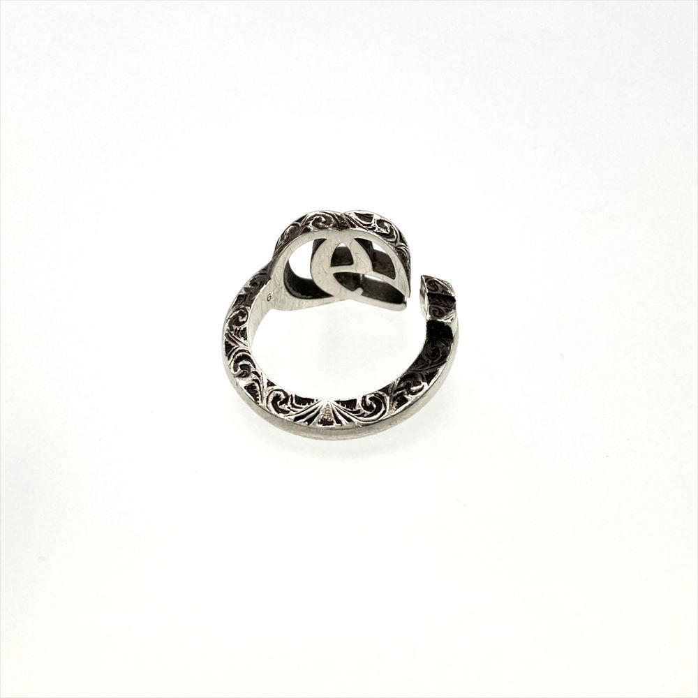  グッチ GUCCI ダブルG キーモチーフ リング 指輪 SV 925 5.0 g シルバー 9 レディース リング 指輪 アクセサリー