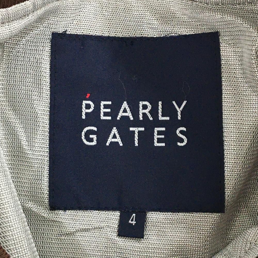 超美品】パーリーゲイツ スニード ブラウン×白 蓄熱裏地 フロッキー