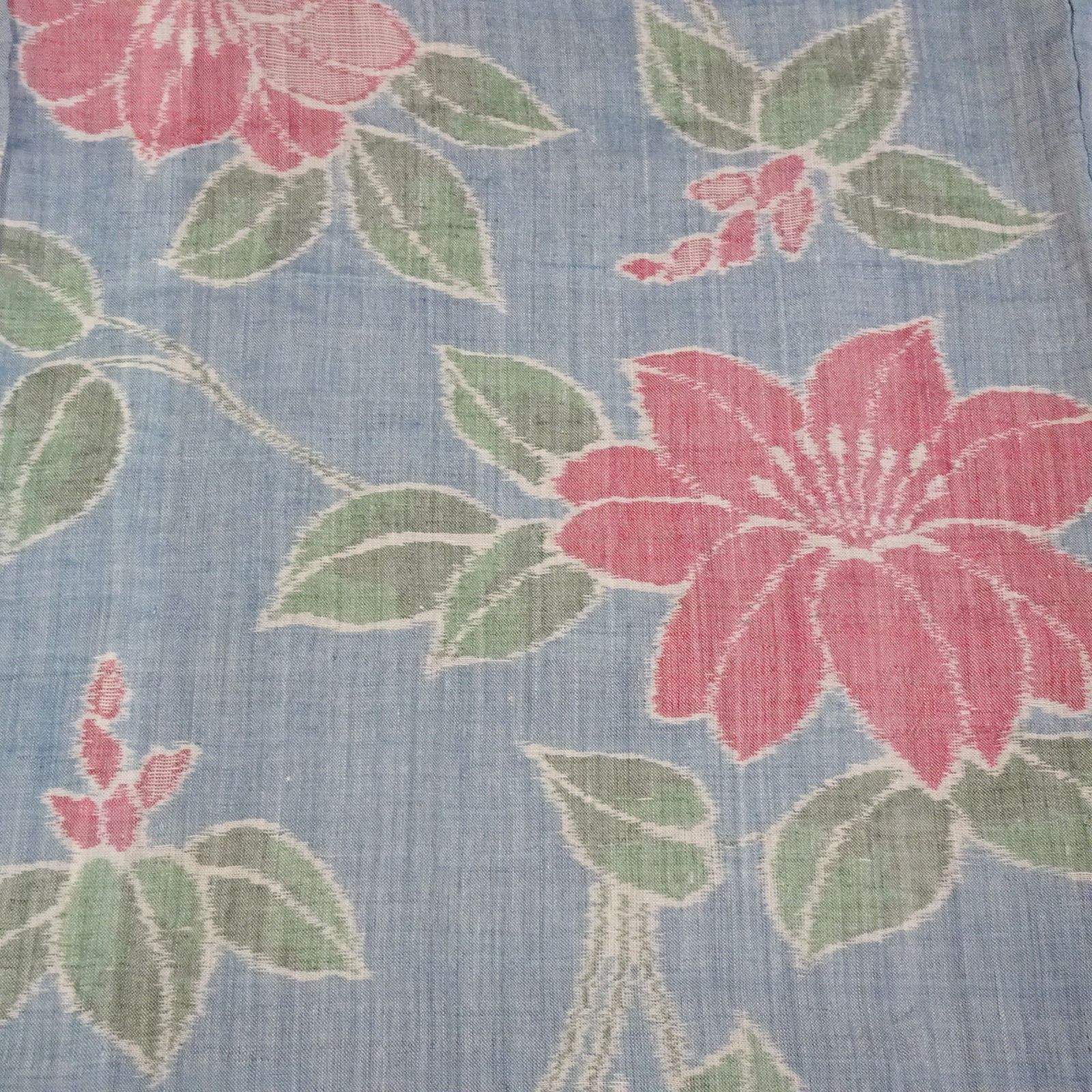  本麻 小千谷縮 着物 花 232300 その他 着物