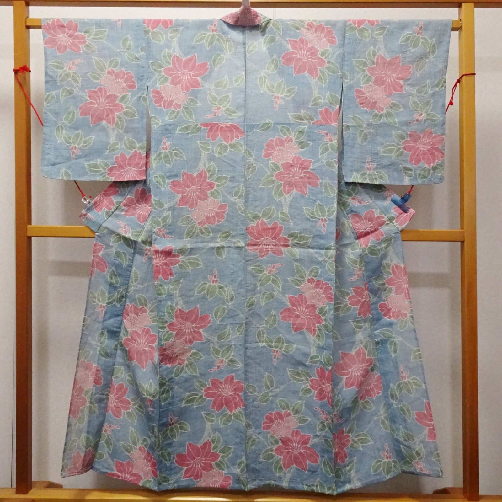 中古 本麻 小千谷縮 着物 花【232300】 - メルカリ