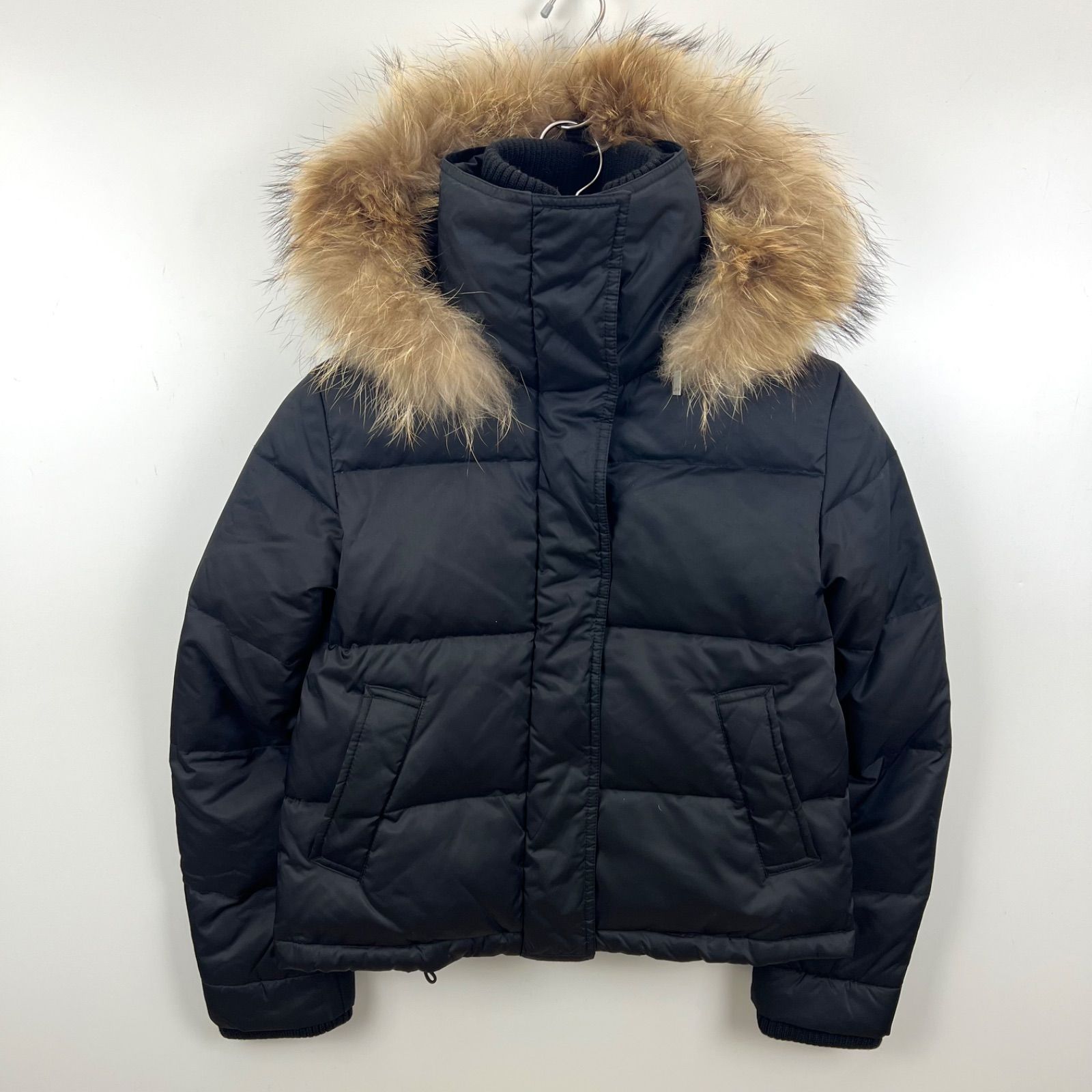 J&R y2k style raccoon fur down jacket M ジェイアンドアール 短丈