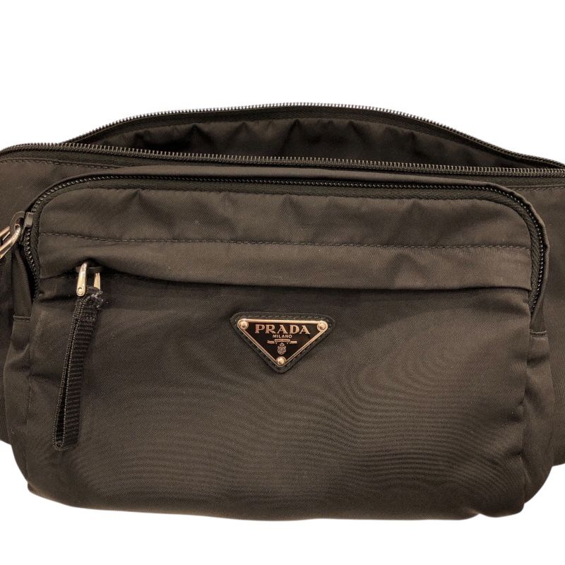 プラダ PRADA ナイロンウエストバッグ ブラック ナイロン メンズ ウエストバッグ ウエストポーチ バッグ メンズ
