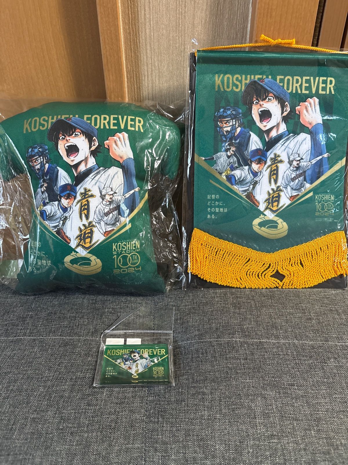 [Unused item] Koshien Stadium 100th anniversary collaboration diamond A cushion pennant magnet collection