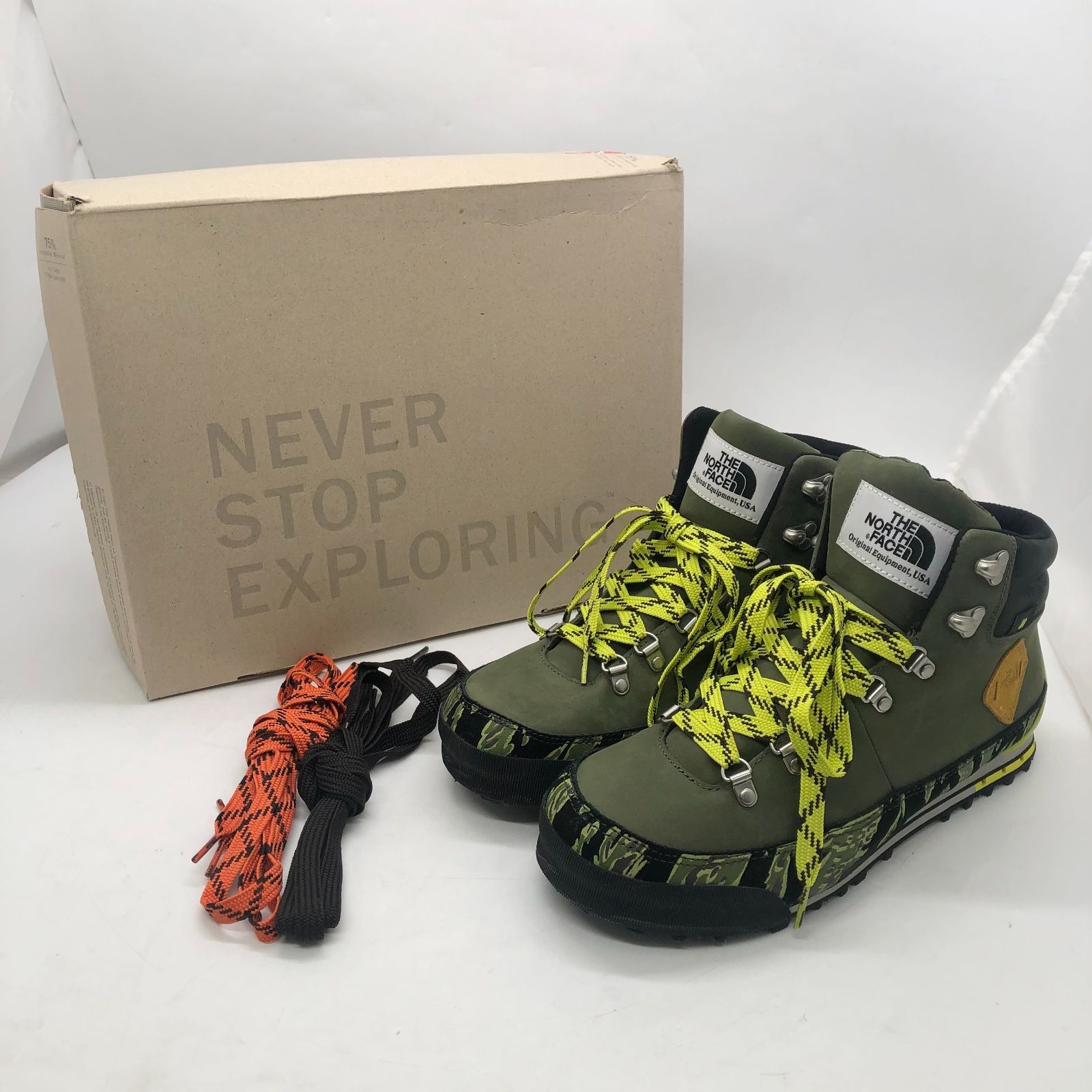 I 790 THE NORTH FACE Undefeated Stussy Back To Berkeley Bootトレッキングブーツ オリーブグリーン タイガーカモ 28 5㎝ ma