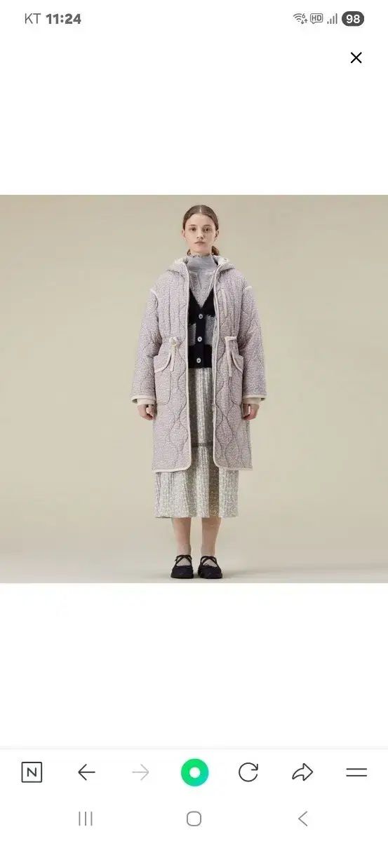 サースデーアイランド パータン WHO ロング キルティング アウター