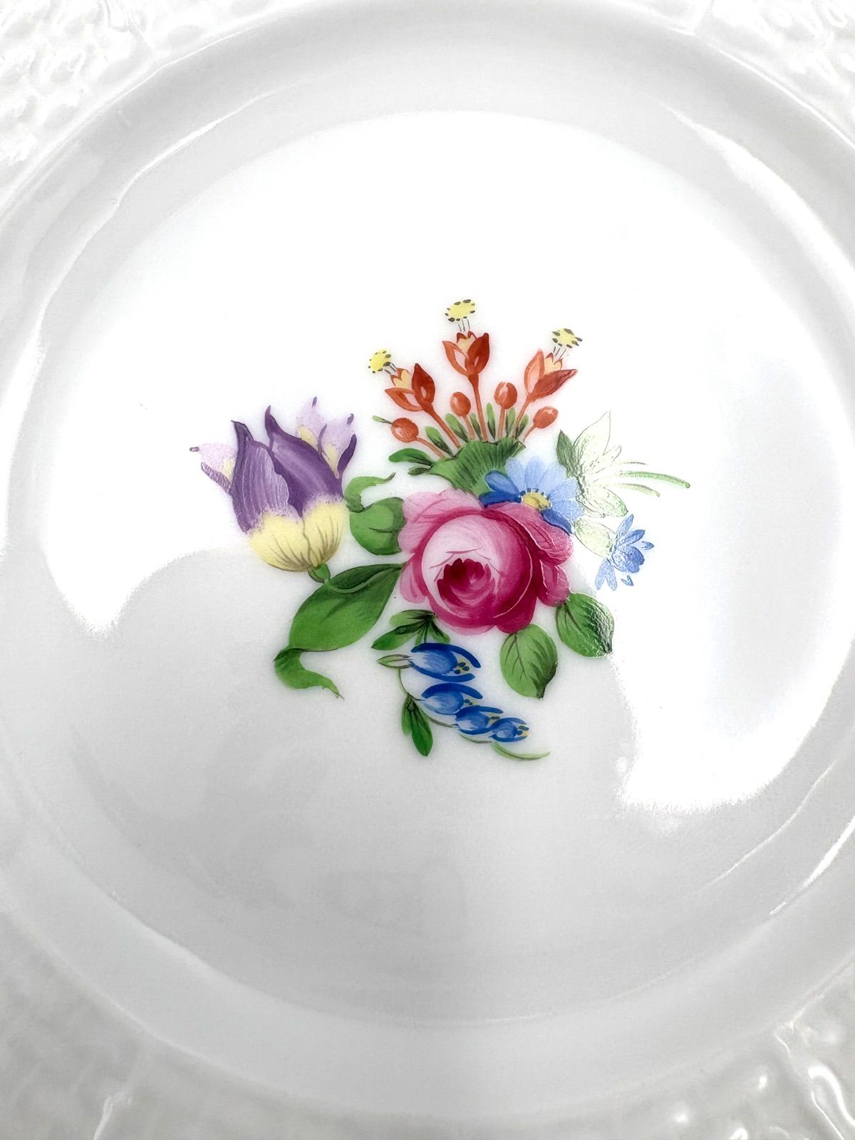 未使用近✨ヘレンド フラワーブーケ クッキーボウル 小皿 プレート✨希少 美品】HEREND ヘレンド ウィーンの薔薇 フラワーブーケ 12.5cm