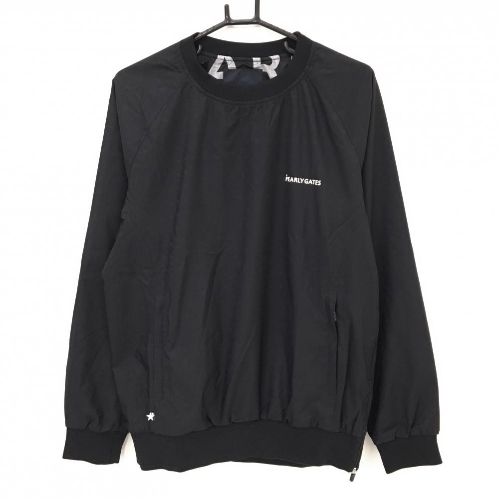 美品】パーリーゲイツ スニード 黒 ロゴ地模様 蓄熱裏地 ブルゾン