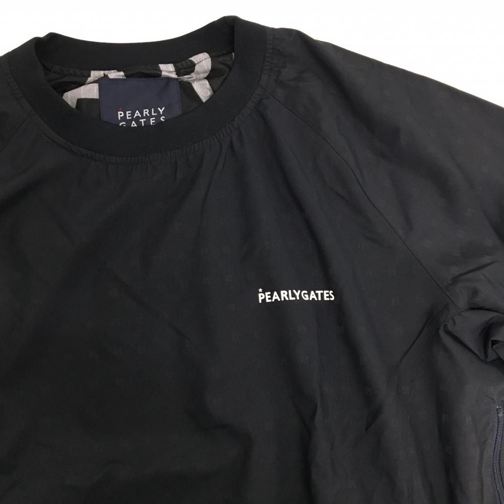 美品】パーリーゲイツ スニード 黒 ロゴ地模様 蓄熱裏地 ブルゾン