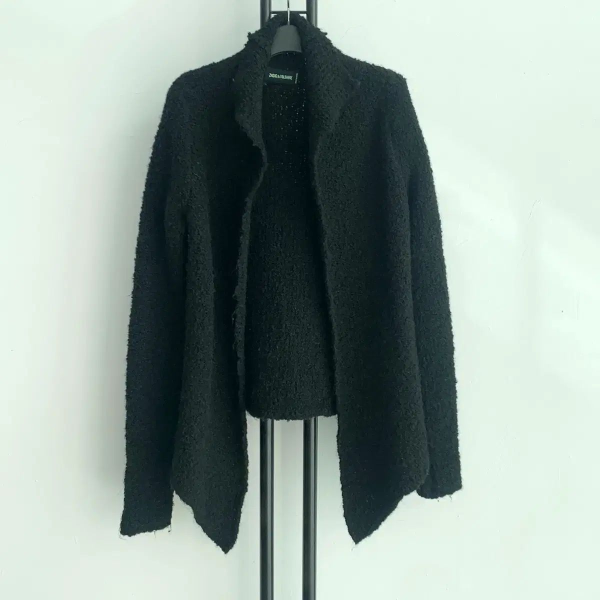 ZADIG VOLTAIRE ザディグ エ ヴォルテール ブラック ラナウール ブークレ カーディガン