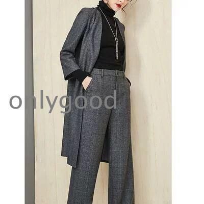 ウール混 入学式 ママスーツ レディース 大きいサイズ おしゃれ 卒業式 母 卒園式 入園式 テーラード ロング ジャケット セットアップ セレ