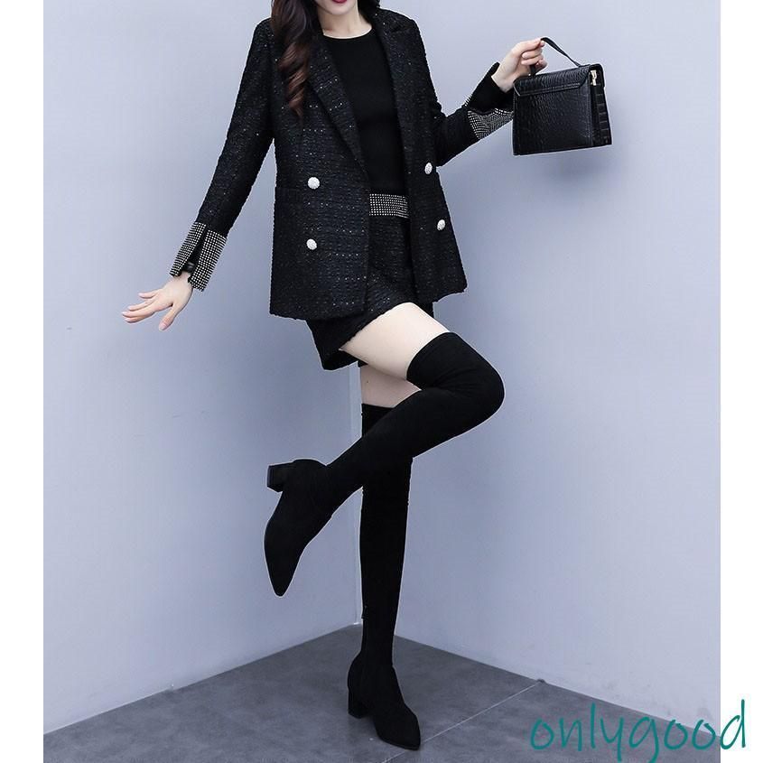 セットアップ レディース 秋冬 40代 2点セット アウター コート ショートパンツ パンツスーツ 大きいサイズ おしゃれ きれいめ 上品 通勤