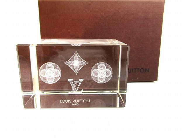 ルイヴィトン LOUIS VUITTON モノグラム クリスタル ペーパーウェイト