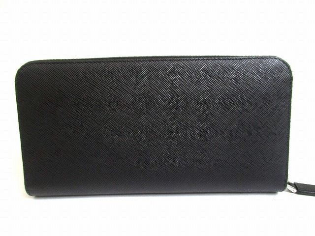 プラダ PRADA サフィアーノ トライアングル レザー ラウンドファスナー 長財布 メンズ