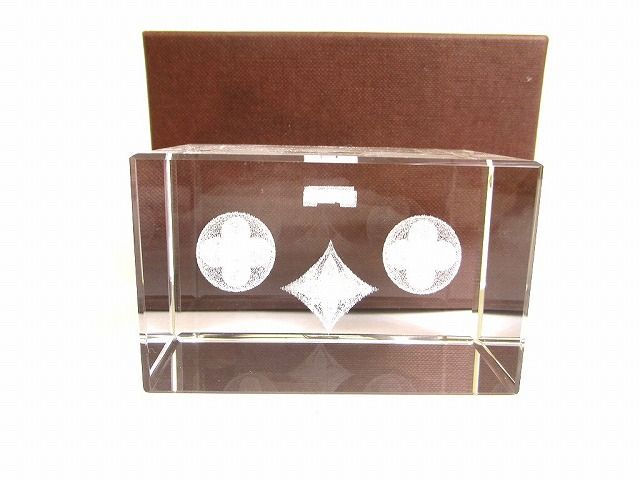  ルイヴィトン LOUIS VUITTON モノグラム クリスタル ペーパーウェイト オブジェ メンズ レディース 観葉植物 置物 インテリア小物