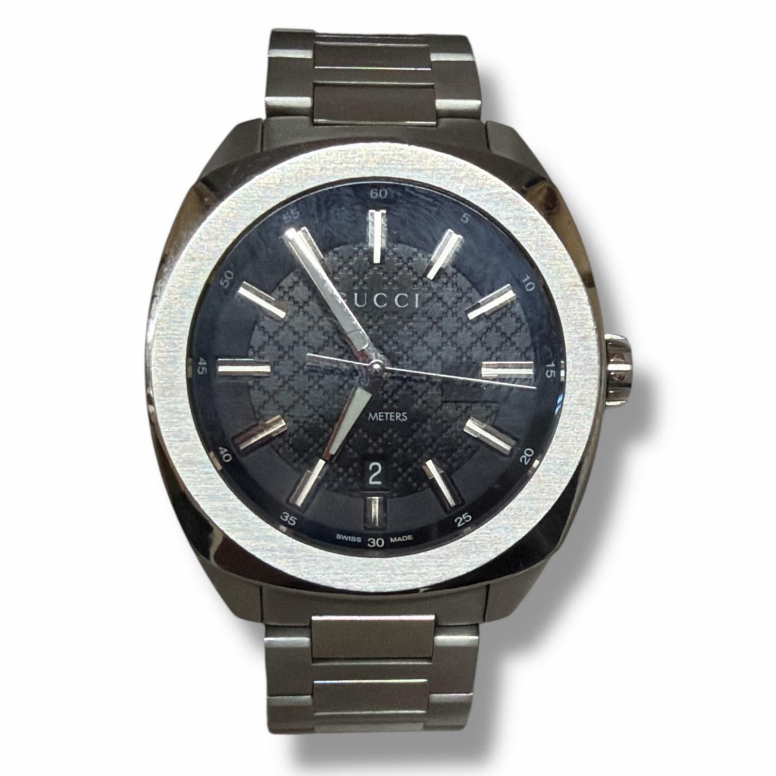 GUCCI クォーツ時計 腕時計 グッチ 142.3 シルバー F 1502 M