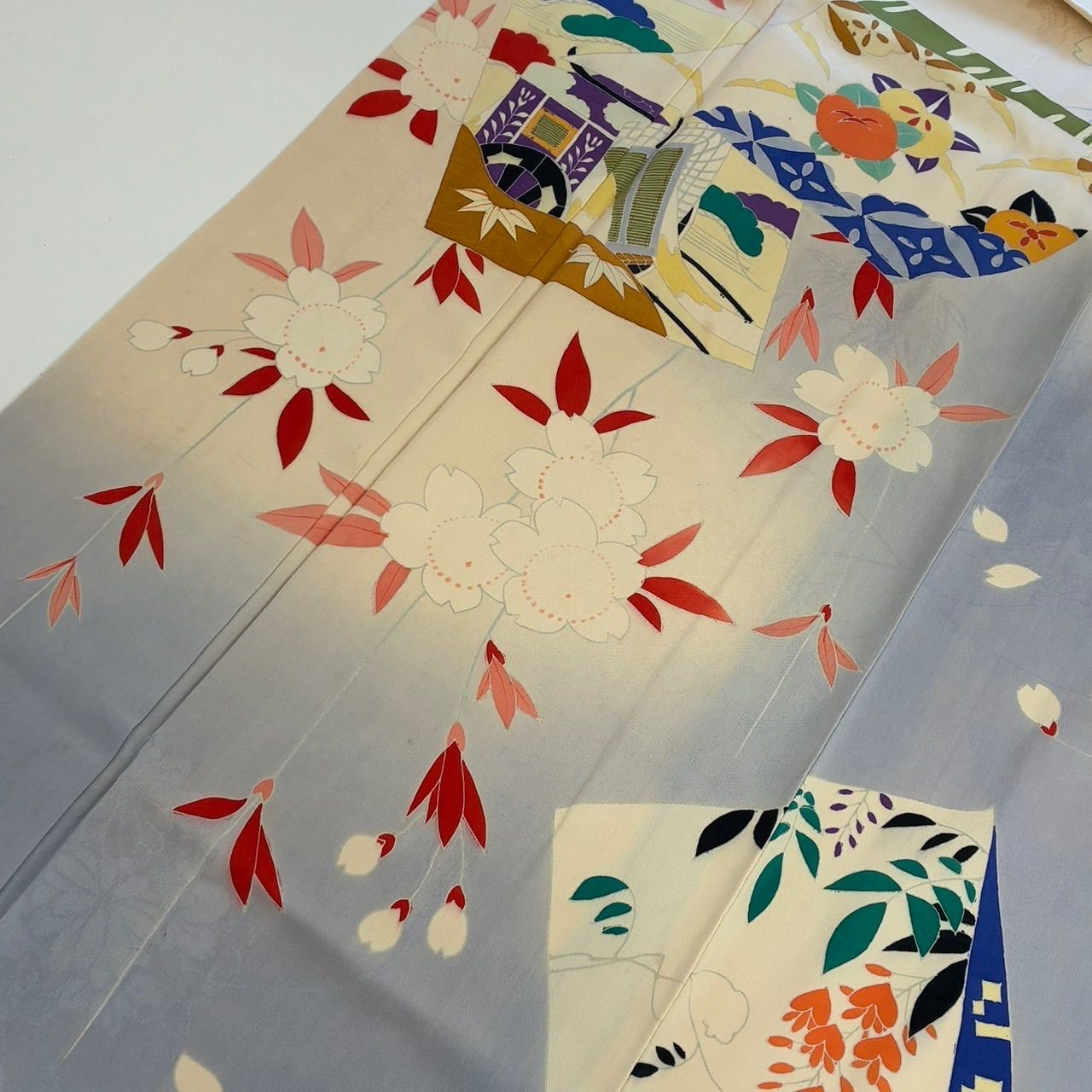  アンティーク 二尺袖 染め 小振袖 正絹 着物 MK-2387 振袖 着物