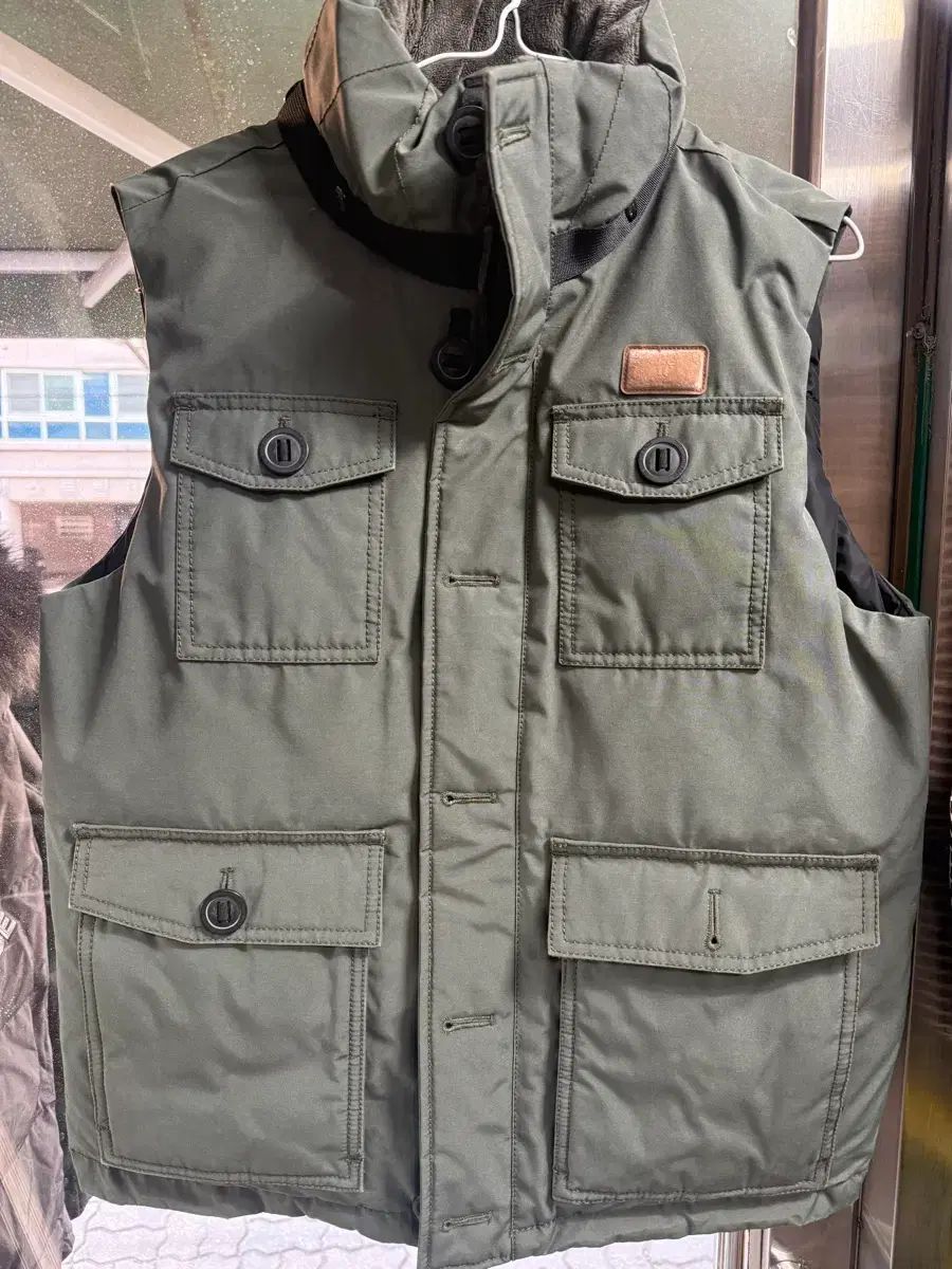 90 THE NORTH FACE ザノースフェイス ポケット グース ダウン ベスト カーキ