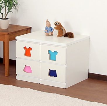 子供用 ミニチェスト 2杯 幅29 cm 洋服たんす チェスト 子供服 ベビー服 収納家具