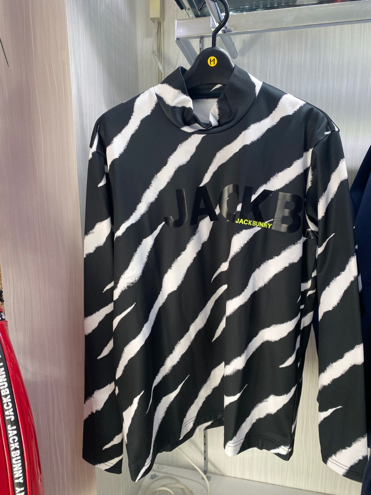 ジャックバニー ハイネックシャツ 裏起毛 ゴルフ メンズ 秋冬