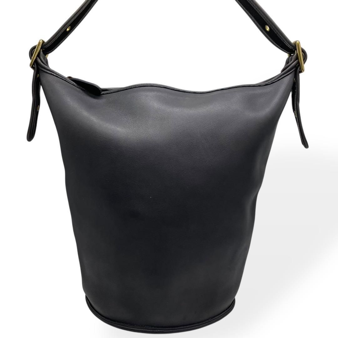 極美品 COACH オールドコーチ ショルダーバッグ バケツ USA製 ネイビー