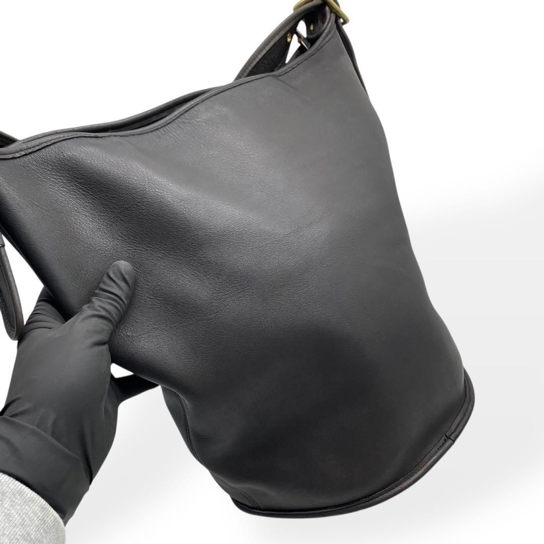 極美品 COACH オールドコーチ ショルダーバッグ バケツ USA製 ネイビー