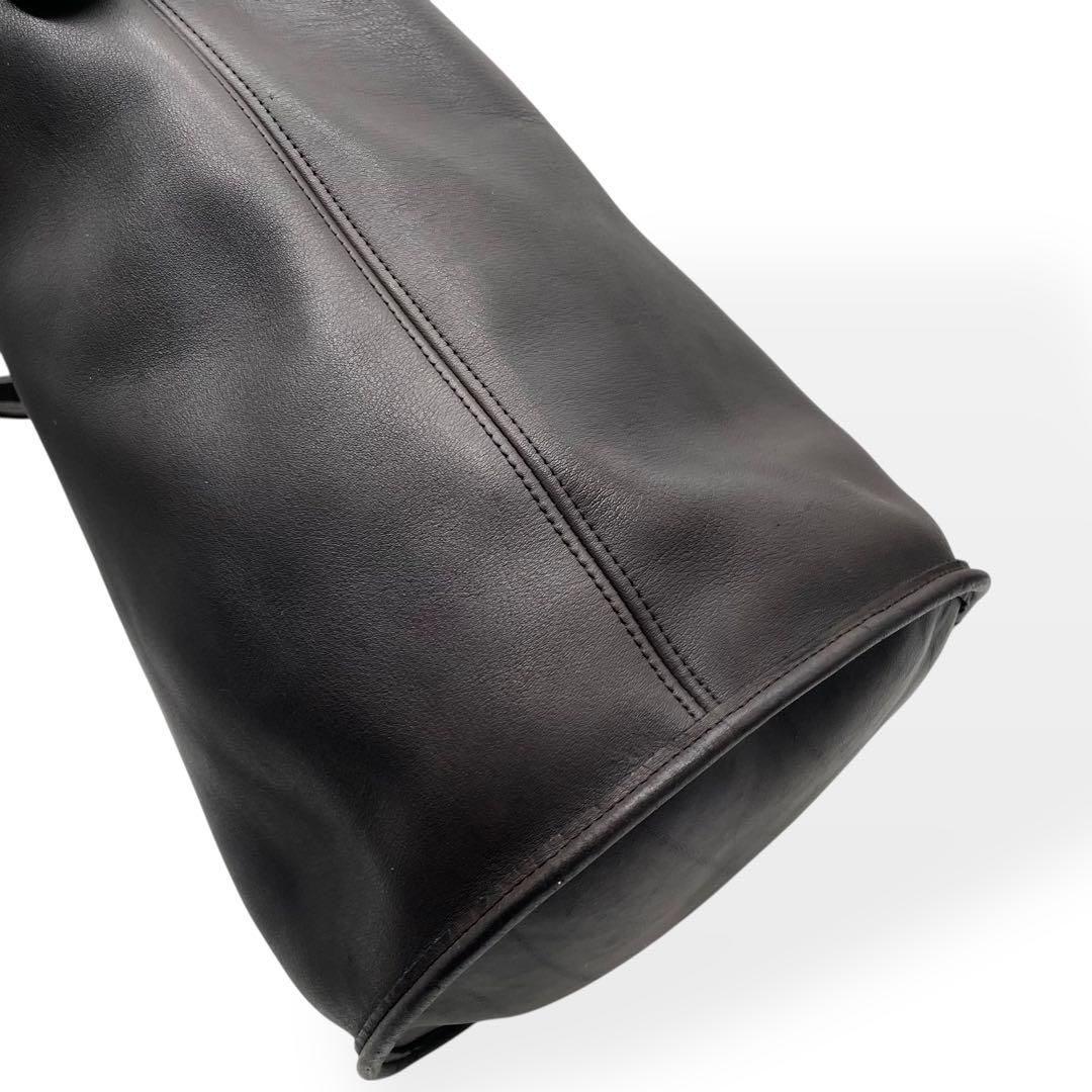 極美品 COACH オールドコーチ ショルダーバッグ バケツ USA製 ネイビー
