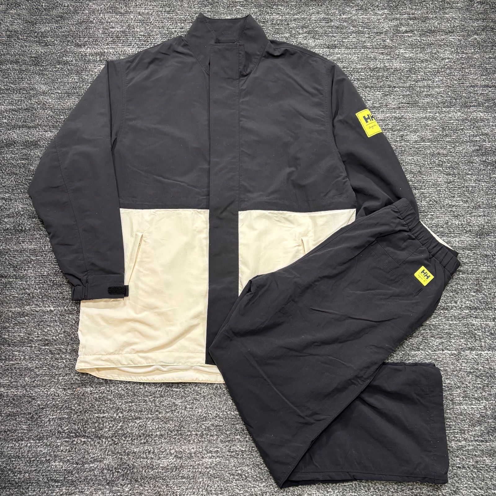 美品 agnes b. x HELLY HANSEN NF ウィンドブレーカー セットアップ XL
