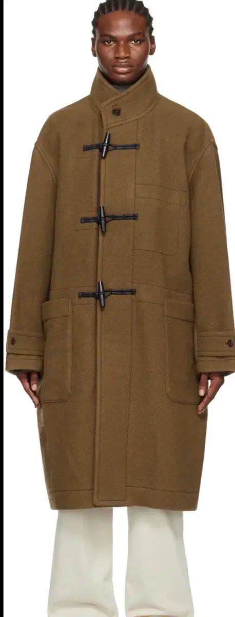 50 LEMAINE 23 fw マキシ ダッフル コート ブラウン