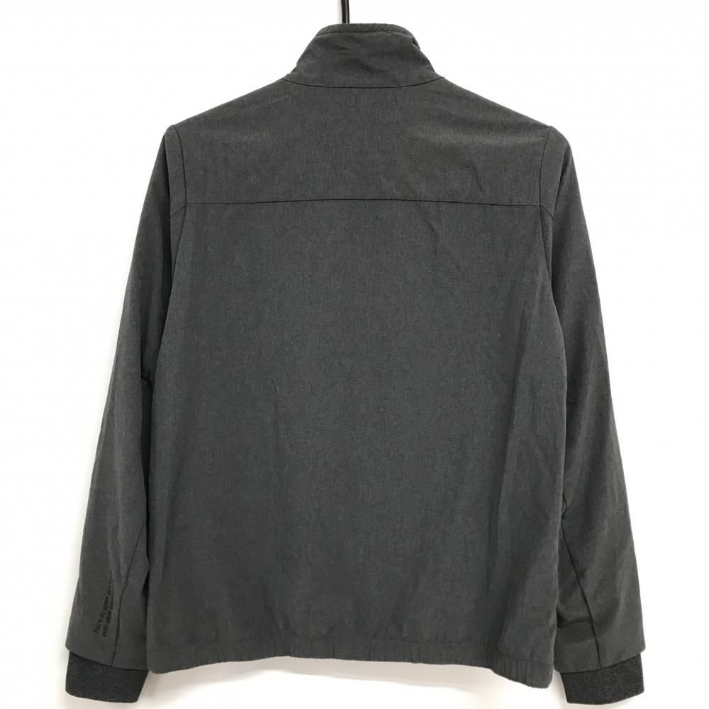 ルコック ジャケット グレー×オレンジ 胸元ロゴ 前身頃ボア裏地