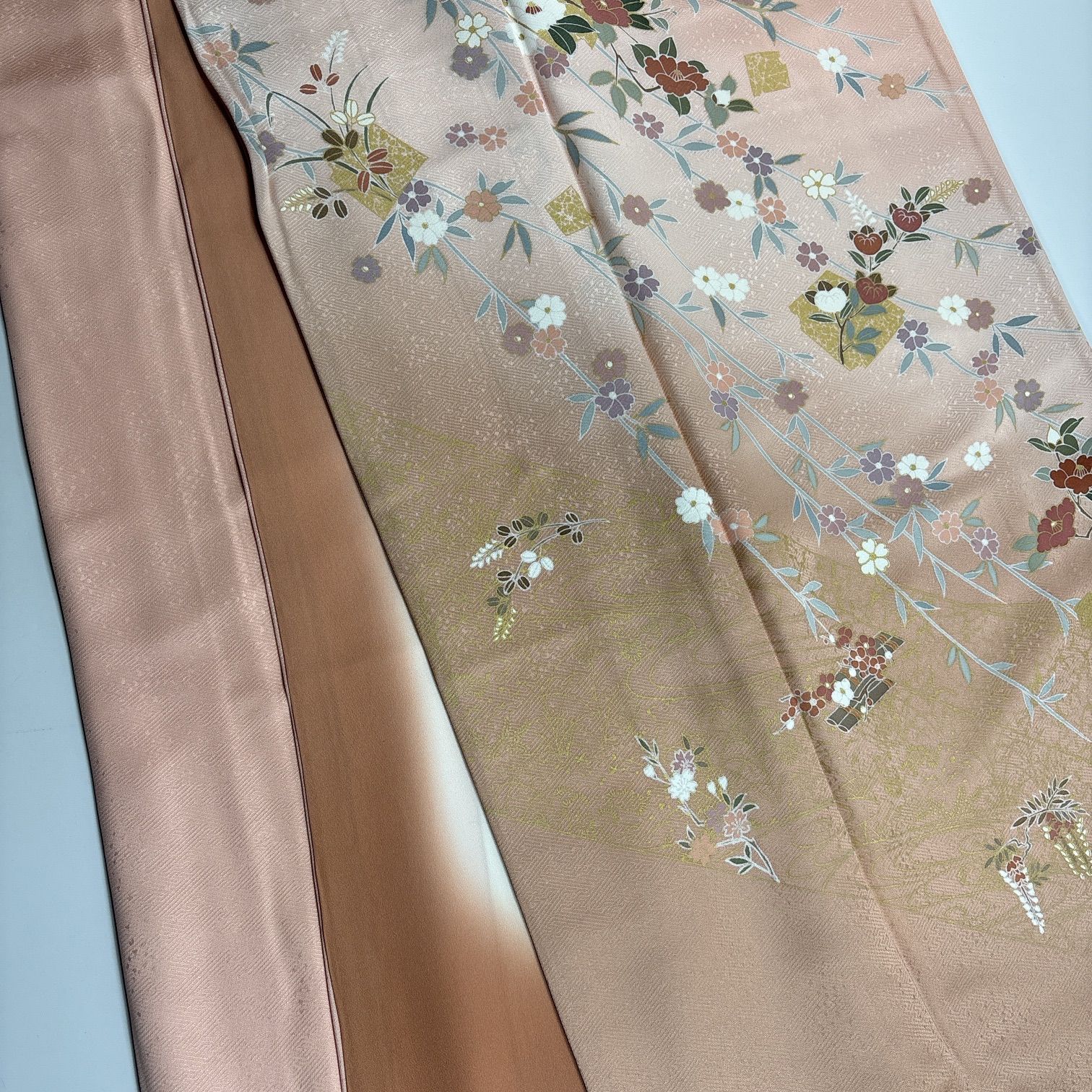  訪問着 正絹 着物 同梱 リメイク用 着付け 12285 訪問着 付け下げ 着物