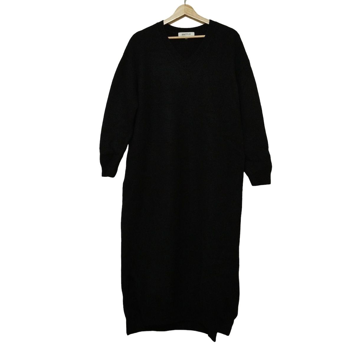ENFOLD(エンフォルド) ワンピース サイズ38 M レディース - 黒 Vネック