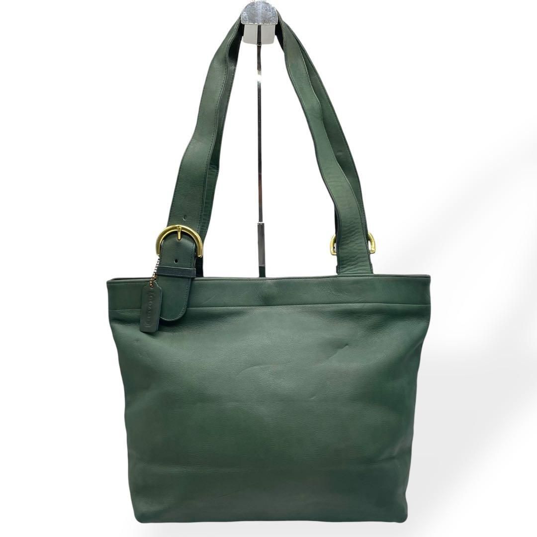COACH コーチ トートバッグ 肩掛け グリーン