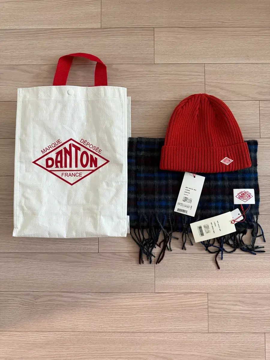 ダントン ウール帽子 マフラー お買い物バッグ セット