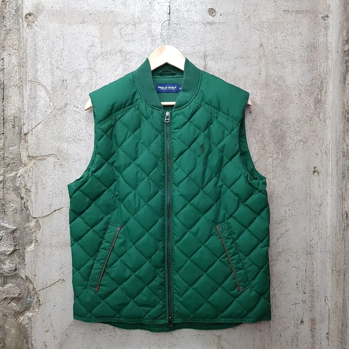 ポロゴルフ ラルフローレン グリーン キルティング メンズ ダウン