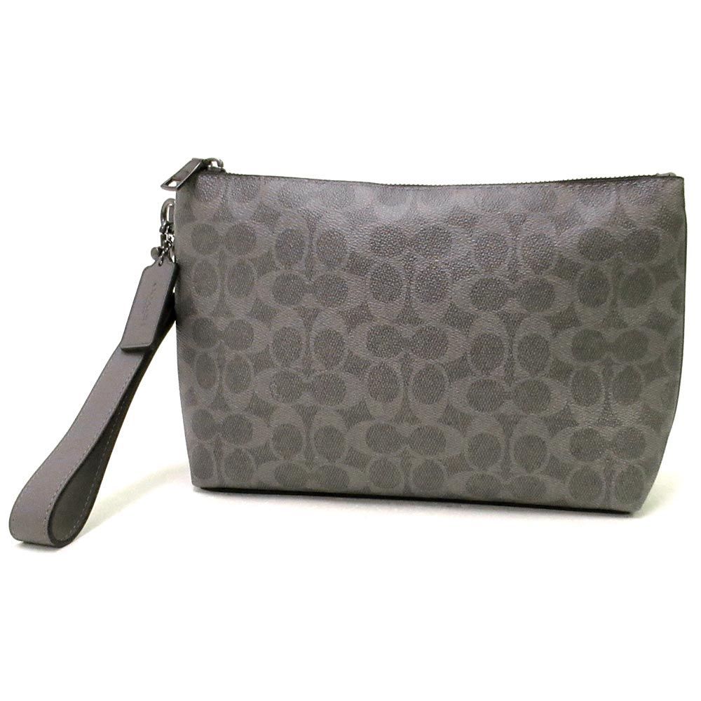 コーチ メンズ バッグ COACH アウトレット シグネチャー セカンドバッグ ポーチ グレーマルチ CCF 32 QBYFT