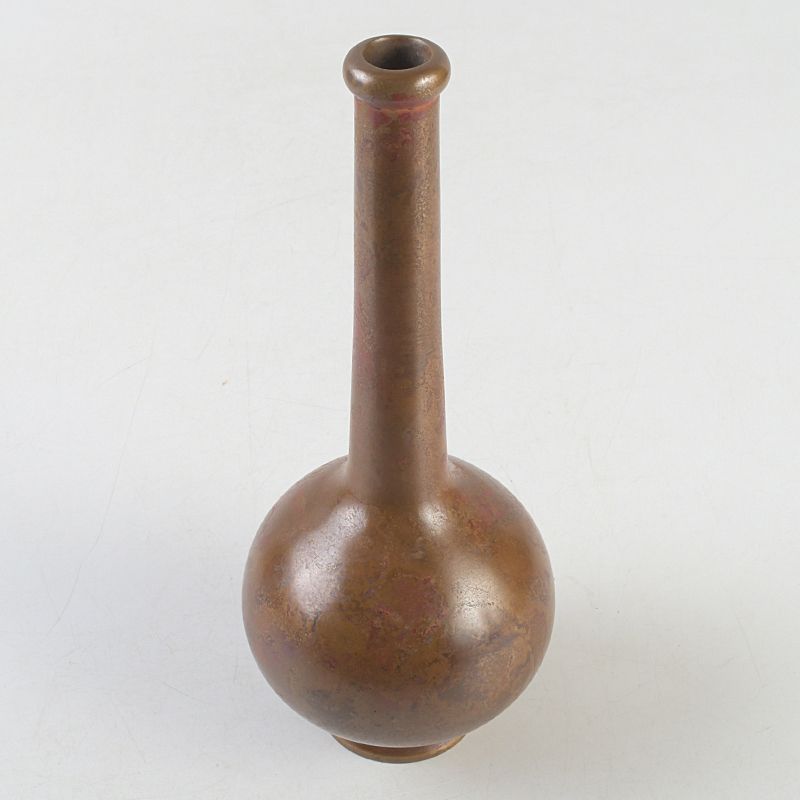 MASSIV KUPFER ブロンズ 花瓶 日展会員 長谷川恵久作 ブロンズ 花瓶 花入 共箱 N S494 - メルカリ