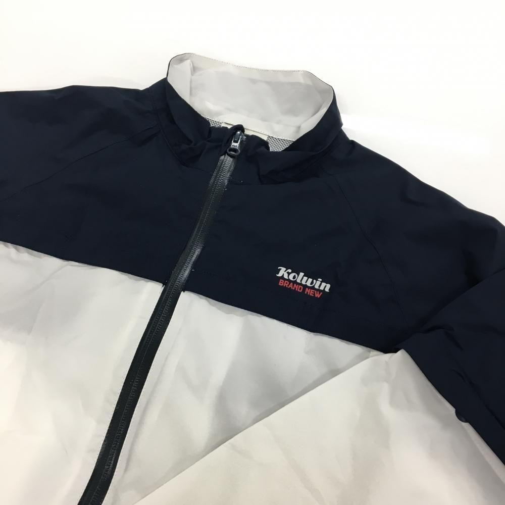 美品】コルウィン レインウェア(2WAYジャケット×パンツ) ネイビー×白