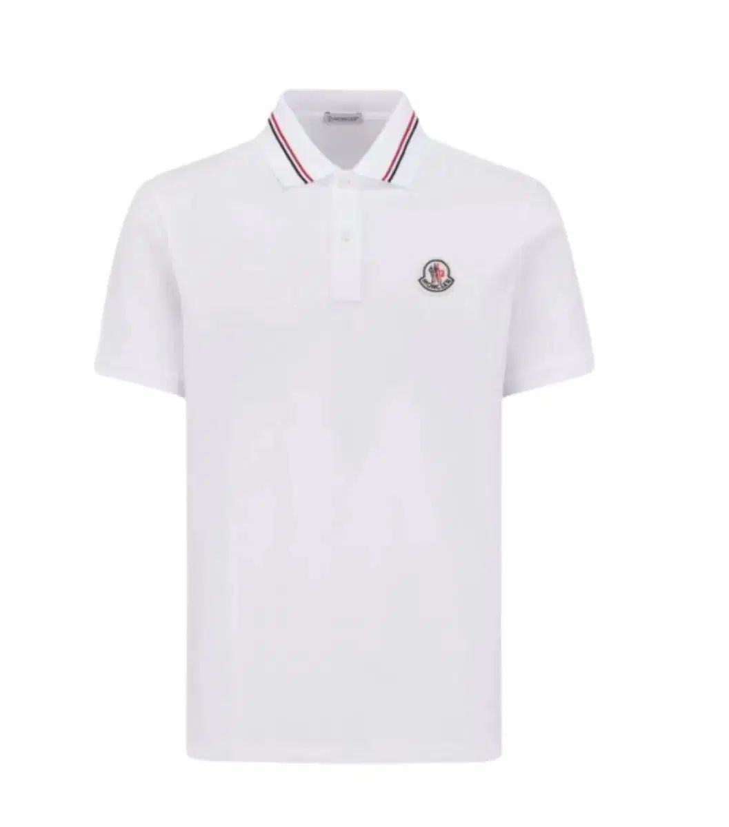 MONCLER モンクレール ロゴ パッチ ポロシャツ オプティカル 白 -24 SS