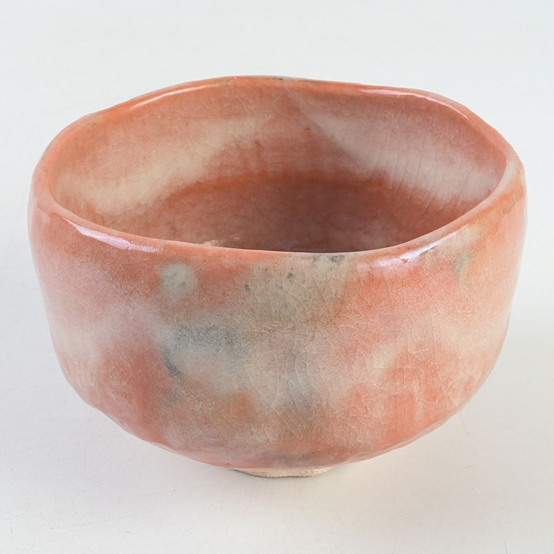 茶道具 京楽 川崎和楽作 赤楽茶碗 共布共箱 V S495 - メルカリ