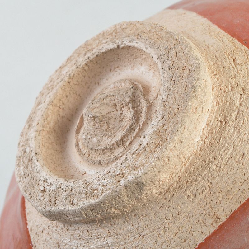 茶道具 京楽 川崎和楽作 赤楽茶碗 共布共箱 V S495 - メルカリ