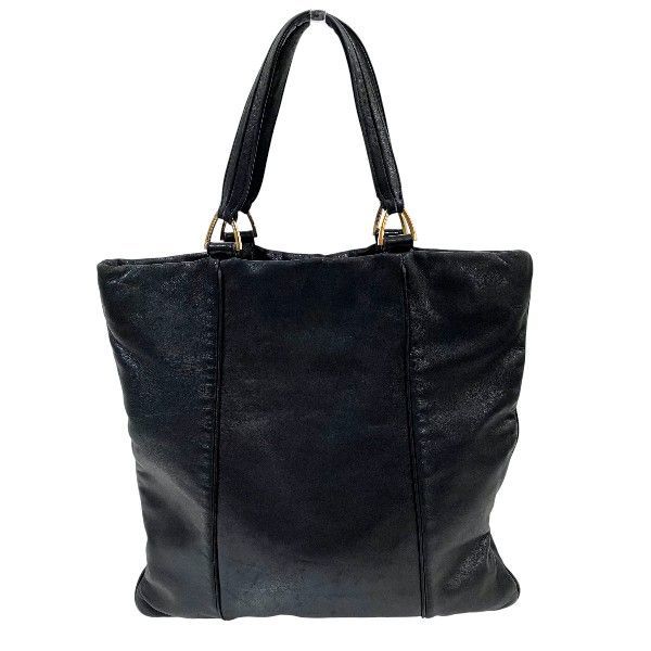 ロエベ アナグラム レザー ブラック バッグ ハンドバッグ レディース