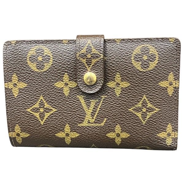 ルイヴィトン Louis Vuitton モノグラム ポルトフォイユ ヴィエノワ M 61674 がま口 2つ折り財布 レディース