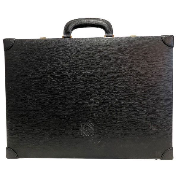 ロエベ ブラック レザー バッグ ビジネスバッグ メンズ