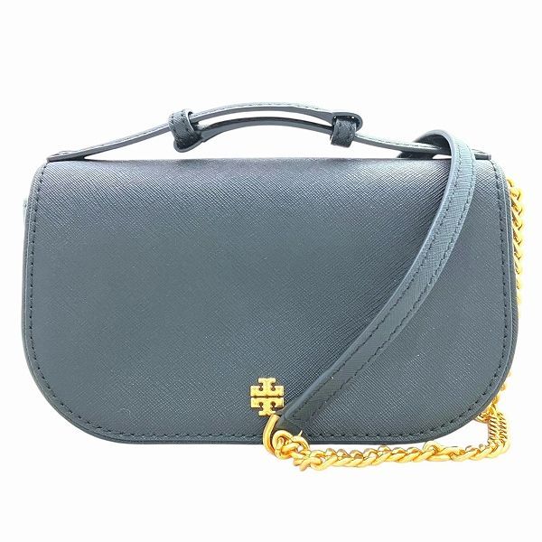 トリーバーチ エマーソン ブラック レザー バッグ ショルダーバッグ レディース