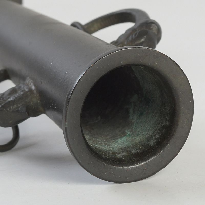 唐銅風炉師 藤井宗喜造 青海波龍耳環付 花入 共箱 C S496 - メルカリ