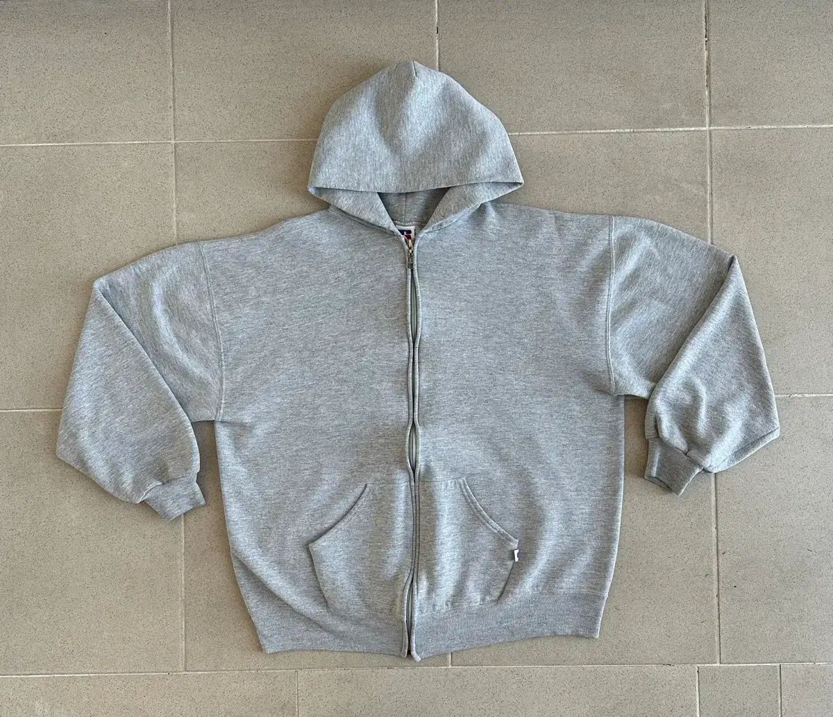 90 s ヴィンテージ ラッセル フードジップアップ グレー XL USA