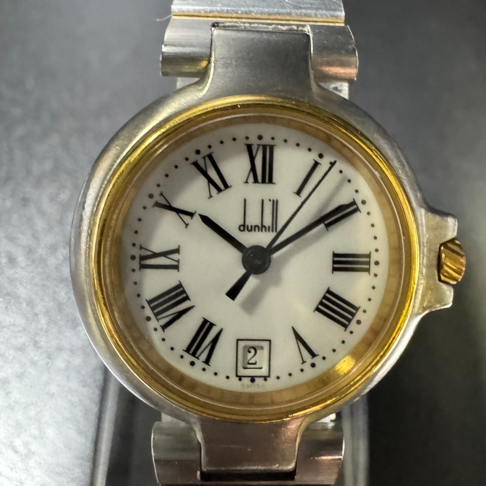 ダンヒル ミレニアム デイト ローマンインデックス 時計 QZ 不動